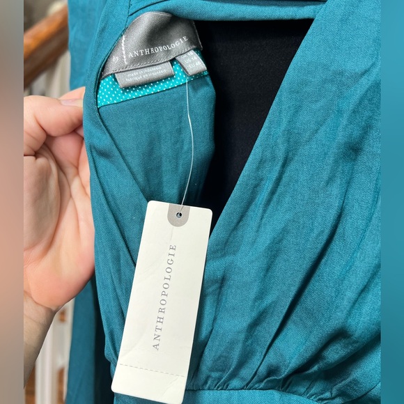 Anthropologie Gwendolyn Teal Maxi Dress NWT Size 14 - Picture 13 of 15